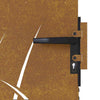 Puutarhaportti 85x175 cm Corten-teräs Ruohokuvio