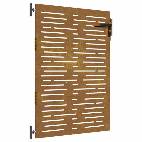 Puutarhaportti 85x150 cm Corten-teräs neliönmuotoinen
