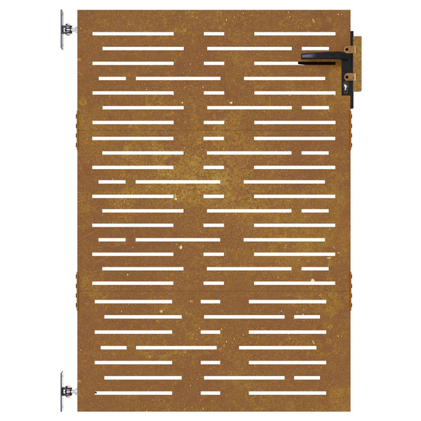 Puutarhaportti 85x150 cm Corten-teräs neliönmuotoinen