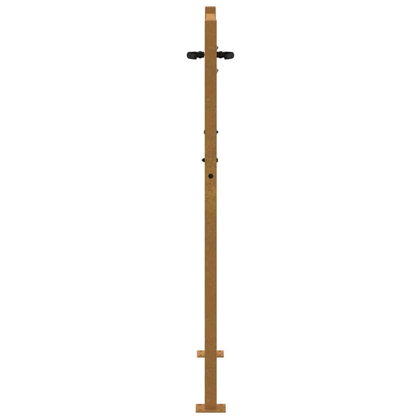 Puutarhaportti 100x150 cm Corten-teräs neliönmuotoinen