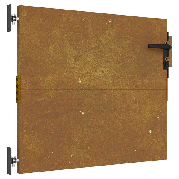 Puutarhaportti 85x100 cm Corten-teräs neliönmuotoinen