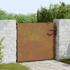 Puutarhaportti 85x100 cm Corten-teräs neliönmuotoinen