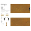 Puutarhaportti 85x100 cm Corten-teräs neliönmuotoinen