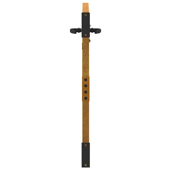 Puutarhaportti 85x100 cm Corten-teräs neliönmuotoinen