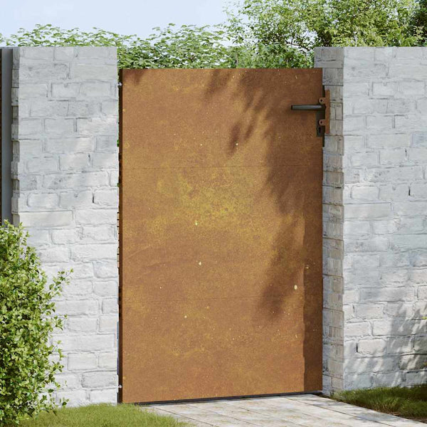 Puutarhaportti 85x125 cm Corten-teräs