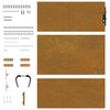 Puutarhaportti 85x125 cm Corten-teräs