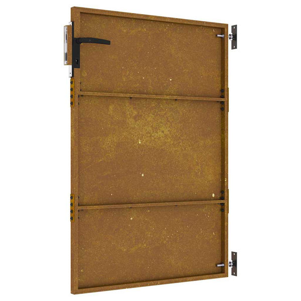 Puutarhaportti 85x125 cm Corten-teräs