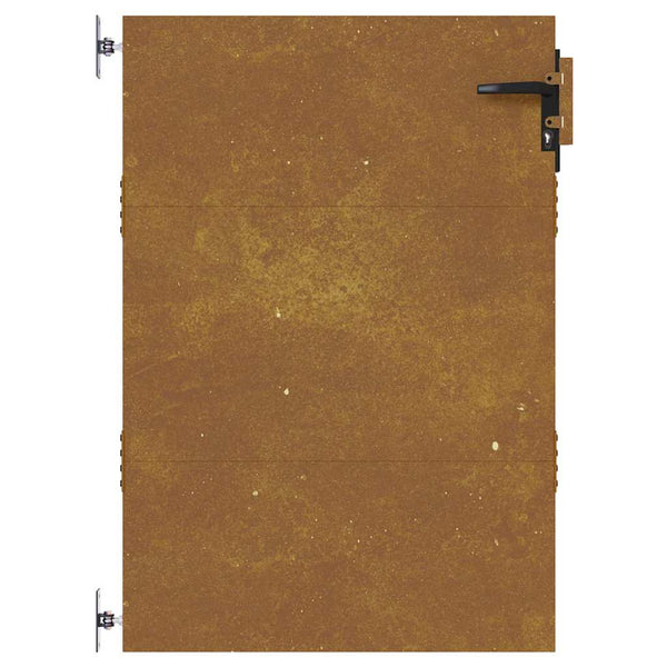 Puutarhaportti 85x150 cm Corten-teräs