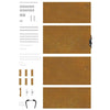 Puutarhaportti 85x175 cm Corten-teräs