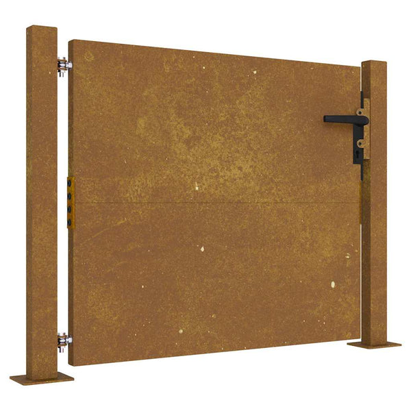 Puutarhaportti 100x75 cm Corten-teräs