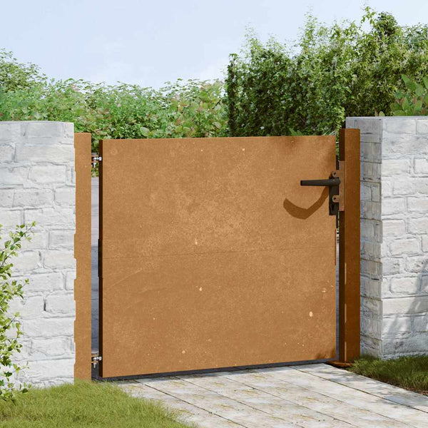 Puutarhaportti 100x75 cm Corten-teräs