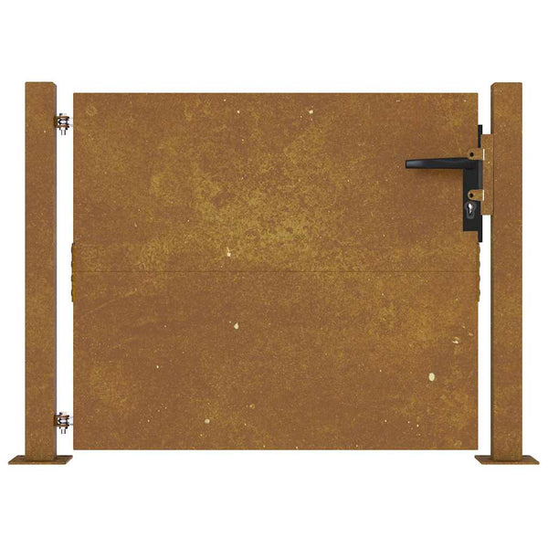 Puutarhaportti 100x75 cm Corten-teräs