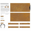 Puutarhaportti 100x75 cm Corten-teräs