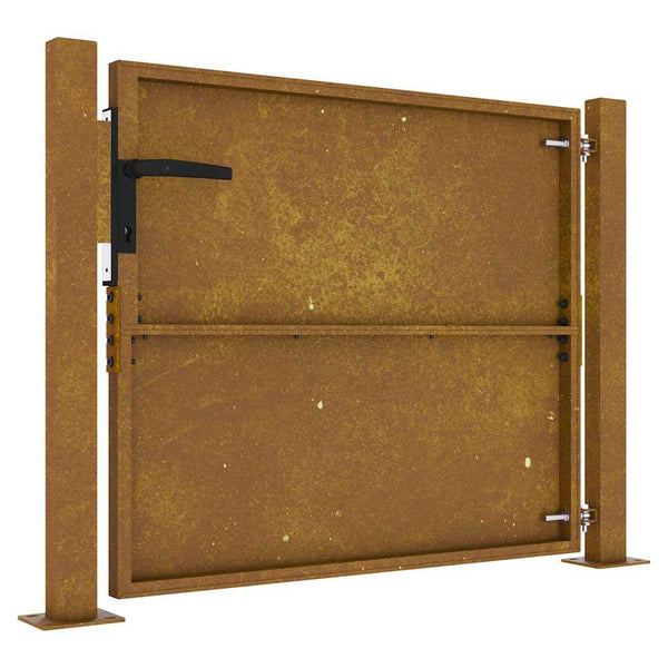 Puutarhaportti 100x75 cm Corten-teräs
