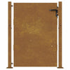 Puutarhaportti 100x125 cm Corten-teräs