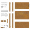 Puutarhaportti 100x125 cm Corten-teräs