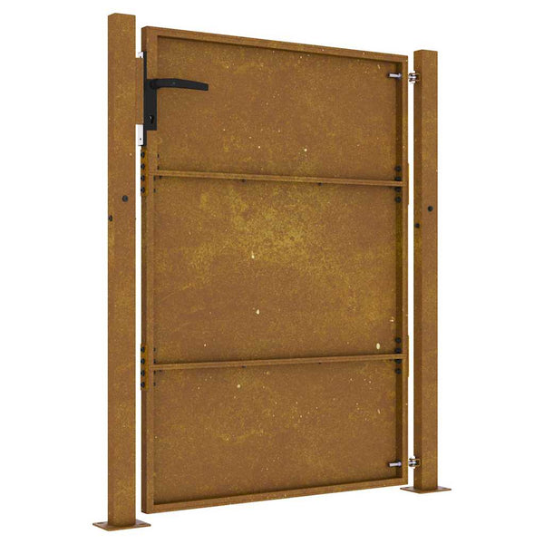 Puutarhaportti 100x125 cm Corten-teräs