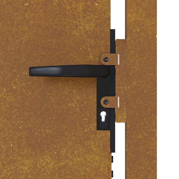 Puutarhaportti 100x125 cm Corten-teräs