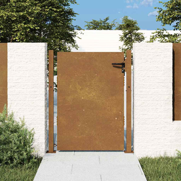 Puutarhaportti 100x125 cm Corten-teräs