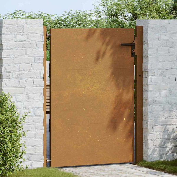 Puutarhaportti 100x150 cm Corten-teräs