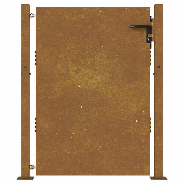 Puutarhaportti 100x150 cm Corten-teräs