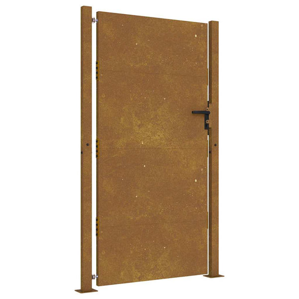 Puutarhaportti 100x175 cm Corten-teräs