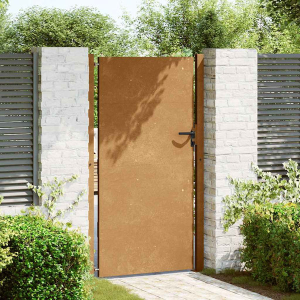 Puutarhaportti 100x175 cm Corten-teräs