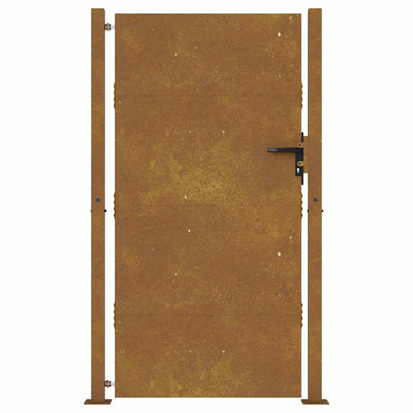 Puutarhaportti 100x175 cm Corten-teräs