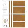 Puutarhaportti 100x175 cm Corten-teräs