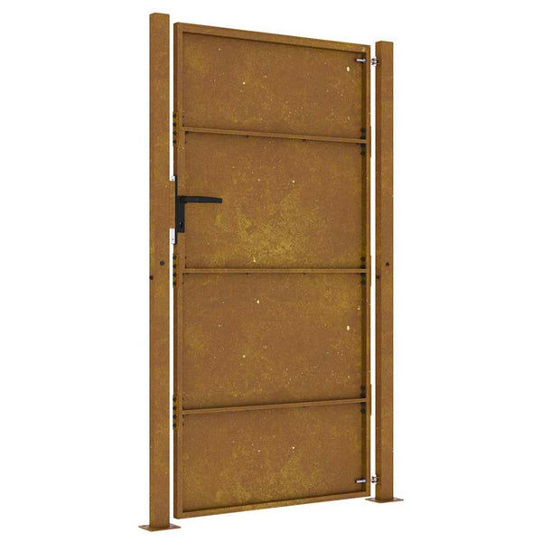 Puutarhaportti 100x175 cm Corten-teräs