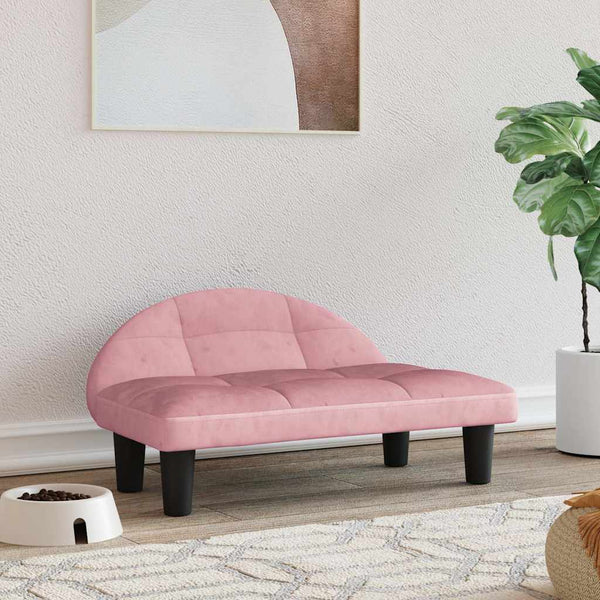 Koiranpeti pinkki 70x52x30 cm sametti