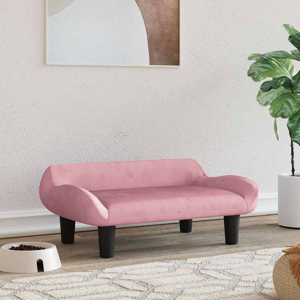 Koiranpeti pinkki 70x40x24 cm sametti