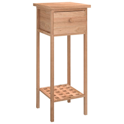 Sivupöytä laatikolla 25x25x60 cm täysi pähkinäpuu