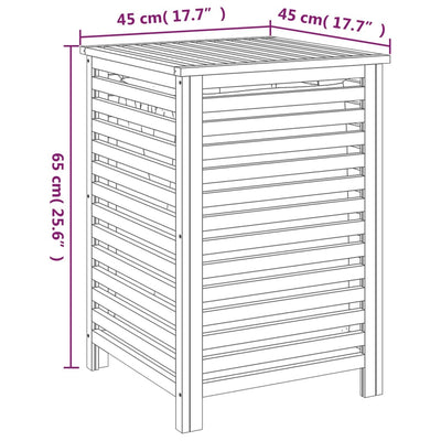 Pyykkikori 45x45x65 cm täysi pähkinäpuu