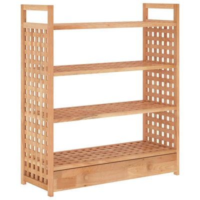Kenkätelineet laatikolla 70x27x81 cm täysi pähkinäpuu
