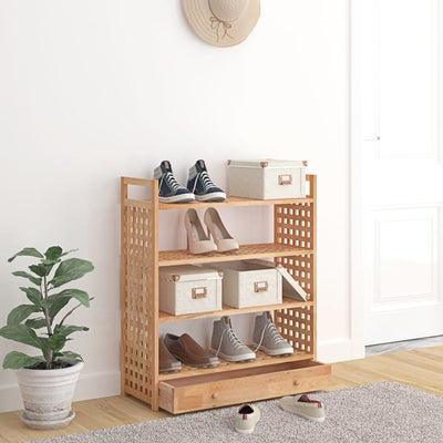Kenkätelineet laatikolla 70x27x81 cm täysi pähkinäpuu