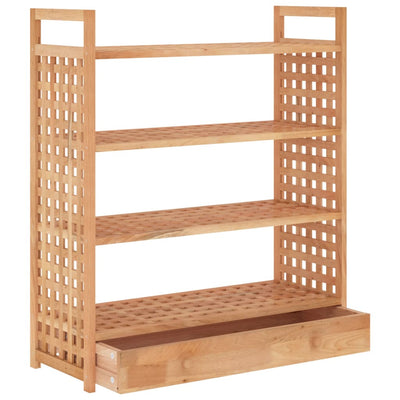 Kenkätelineet laatikolla 70x27x81 cm täysi pähkinäpuu