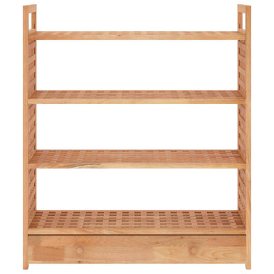 Kenkätelineet laatikolla 70x27x81 cm täysi pähkinäpuu