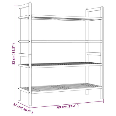Kenkätelineet 2 kpl 69x27x41 cm täysi pähkinäpuu