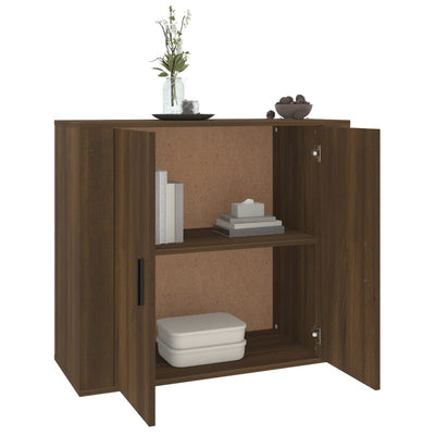 Senkki ruskea tammi 80x33x70 cm tekninen puu