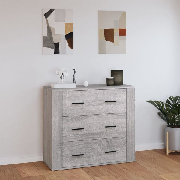 Senkki harmaa Sonoma 80x33x70 cm tekninen puu