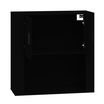 Seinäkaappi musta 80x33x80 cm tekninen puu