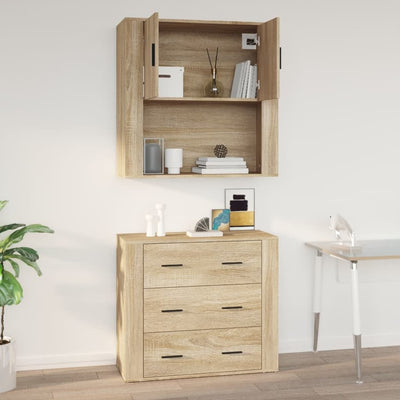 Seinäkaappi Sonoma-tammi 80x33x80 cm tekninen puu