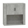 Seinäkaappi betoninharmaa 80x33x80 cm tekninen puu