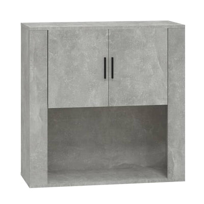 Seinäkaappi betoninharmaa 80x33x80 cm tekninen puu