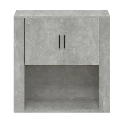 Seinäkaappi betoninharmaa 80x33x80 cm tekninen puu