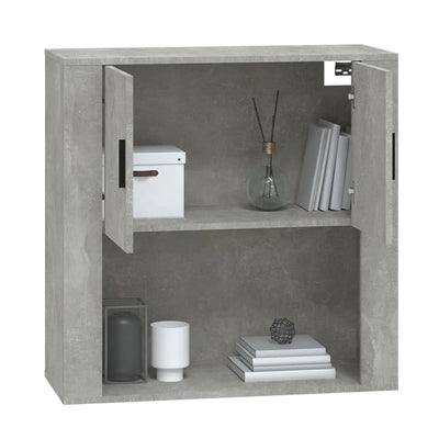 Seinäkaappi betoninharmaa 80x33x80 cm tekninen puu
