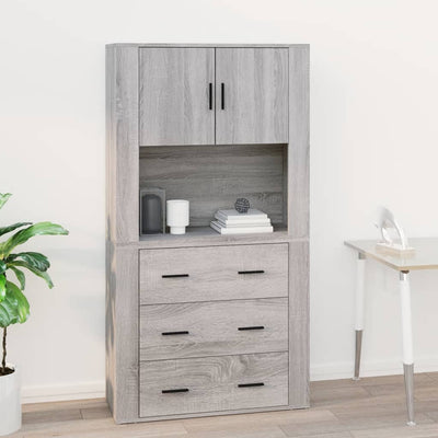 Seinäkaappi harmaa Sonoma 80x33x80 cm tekninen puu