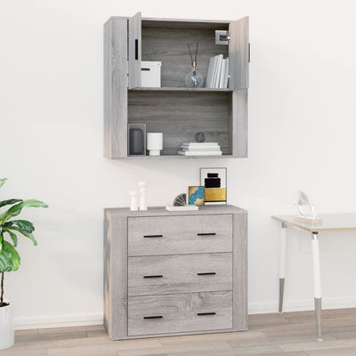 Seinäkaappi harmaa Sonoma 80x33x80 cm tekninen puu