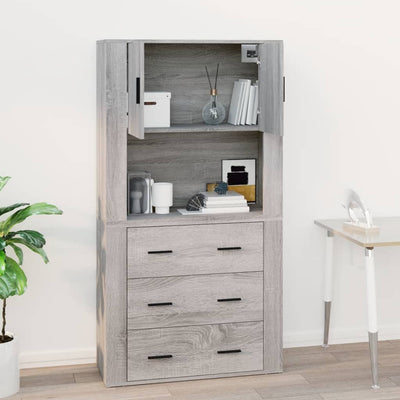 Seinäkaappi harmaa Sonoma 80x33x80 cm tekninen puu
